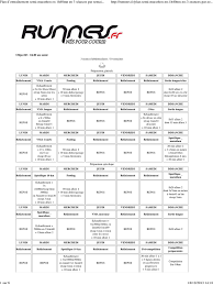 programme semi marathon