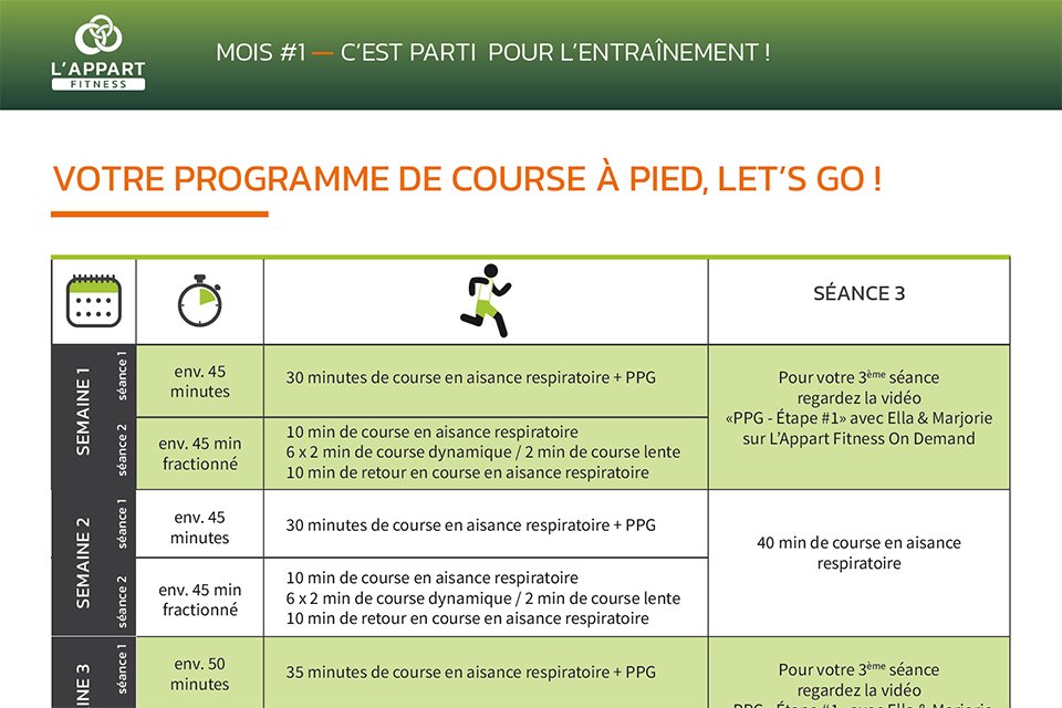 entrainement 1 mois avant semi marathon